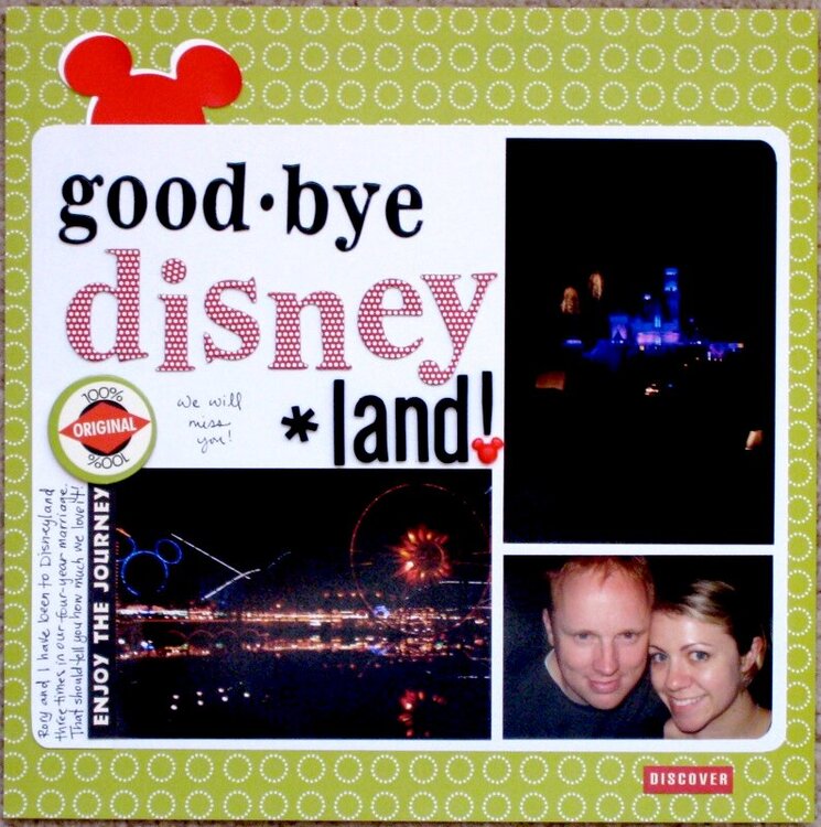 Good*bye Disneyland!