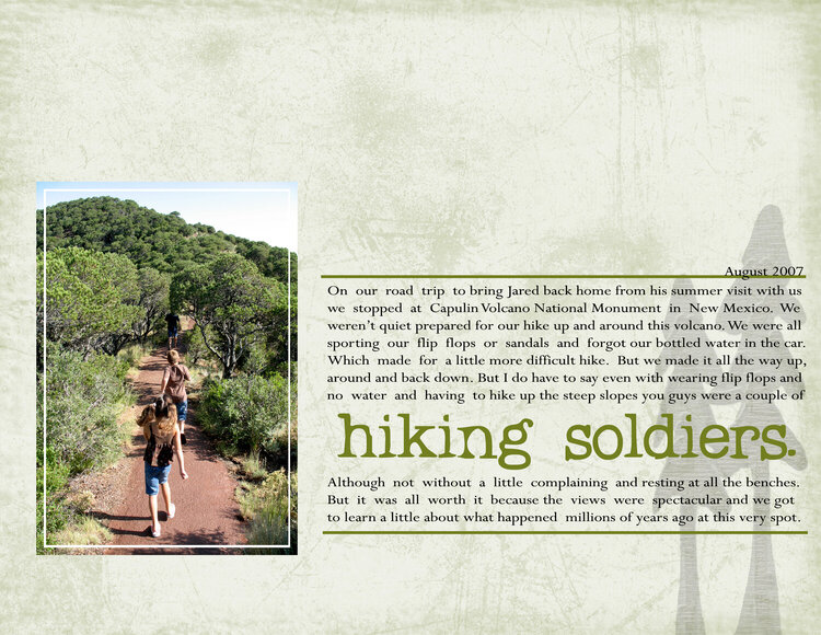 hiking soldiers