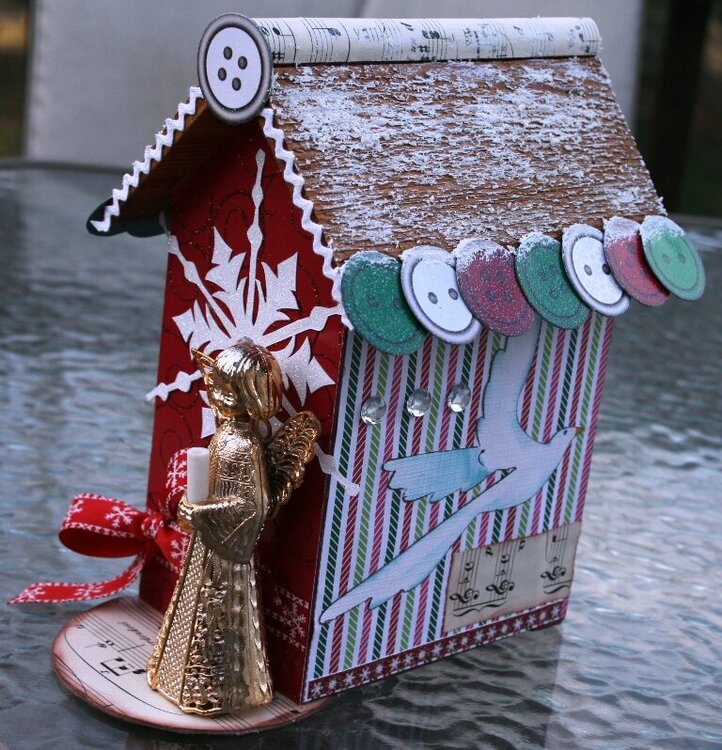 Altered Christmas Birdhouse **Reminisce**