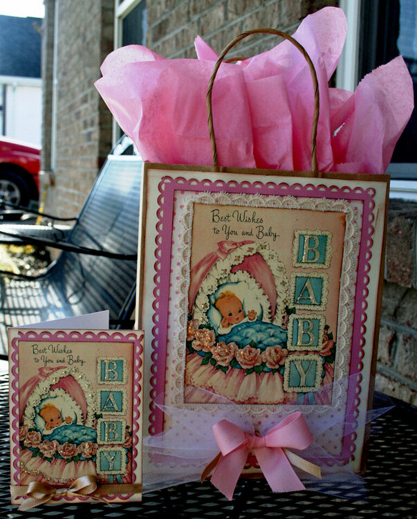 Baby Girl card and gift bag