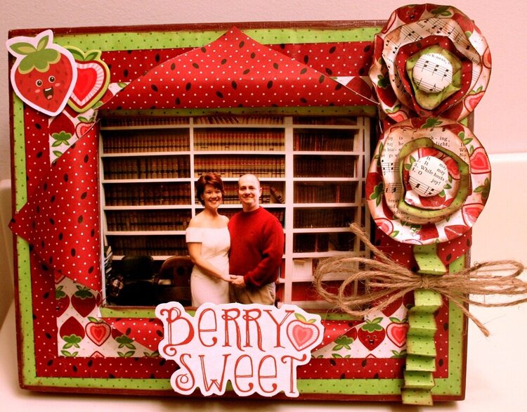 Berry Sweet Altered Picture Frame  *Imaginisce*