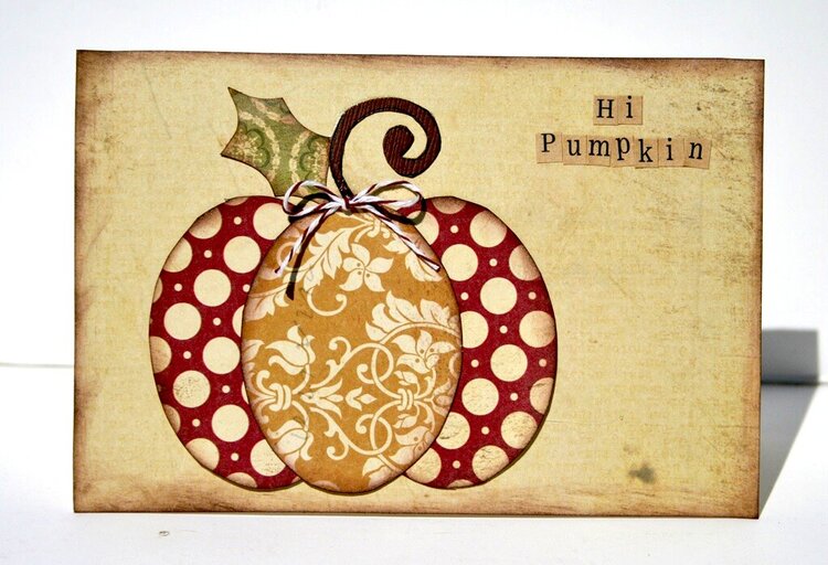 Hi Pumpkin card  **Ruby Rock-It