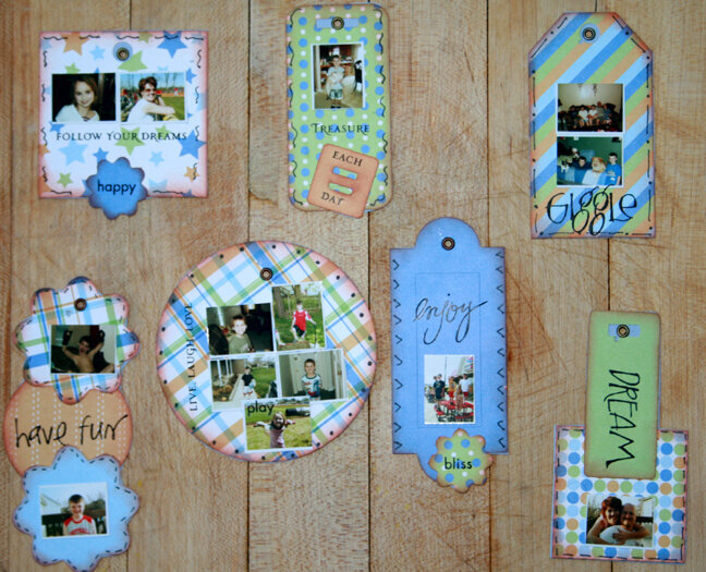 Piggy Tales Altered Tags