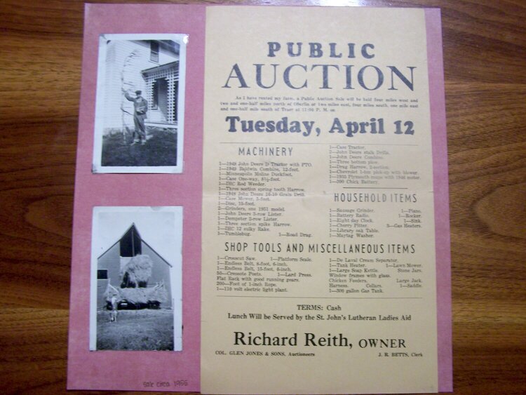 Richard Reith farm auction