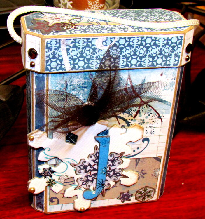 Altered container - Bo Bunny Midnight Frost
