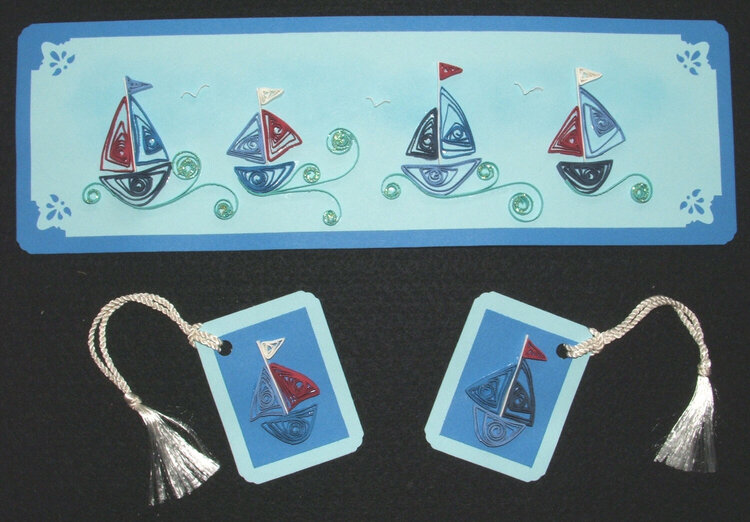 Quilled Sailboat Pieces