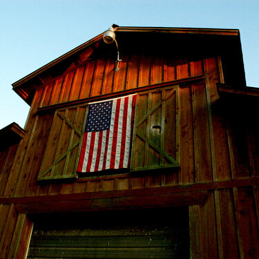 Patriotic barn