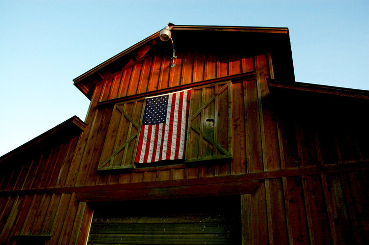 Patriotic barn