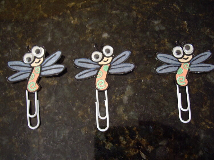 Altered Dragonfly Paper Clips
