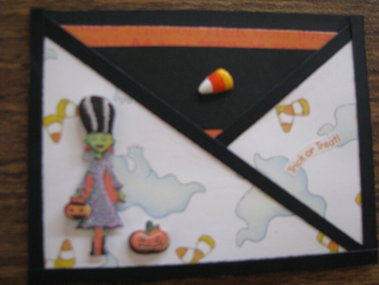 Halloween Criss Cross Card For Swap