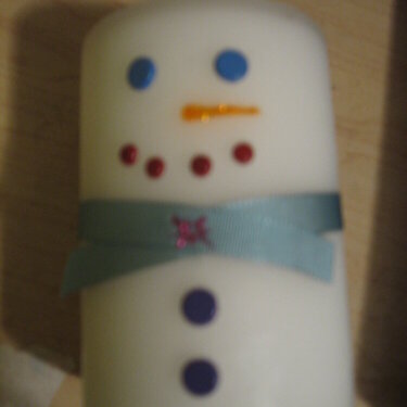 My snowman candle