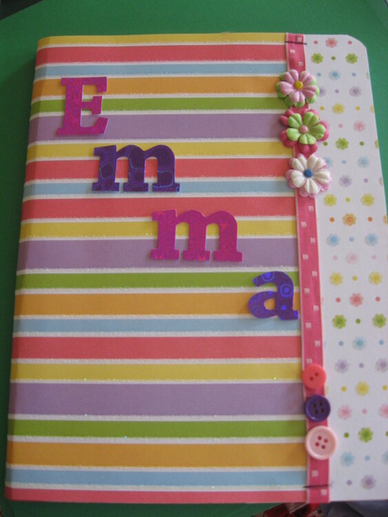 Altered composition book for my neice