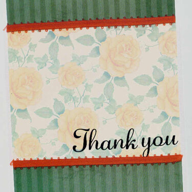 Thank You Card - Roses