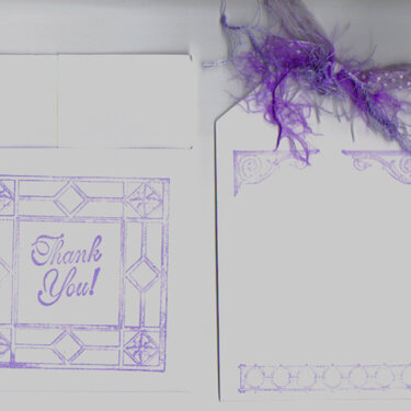 Thank you - purple embossed