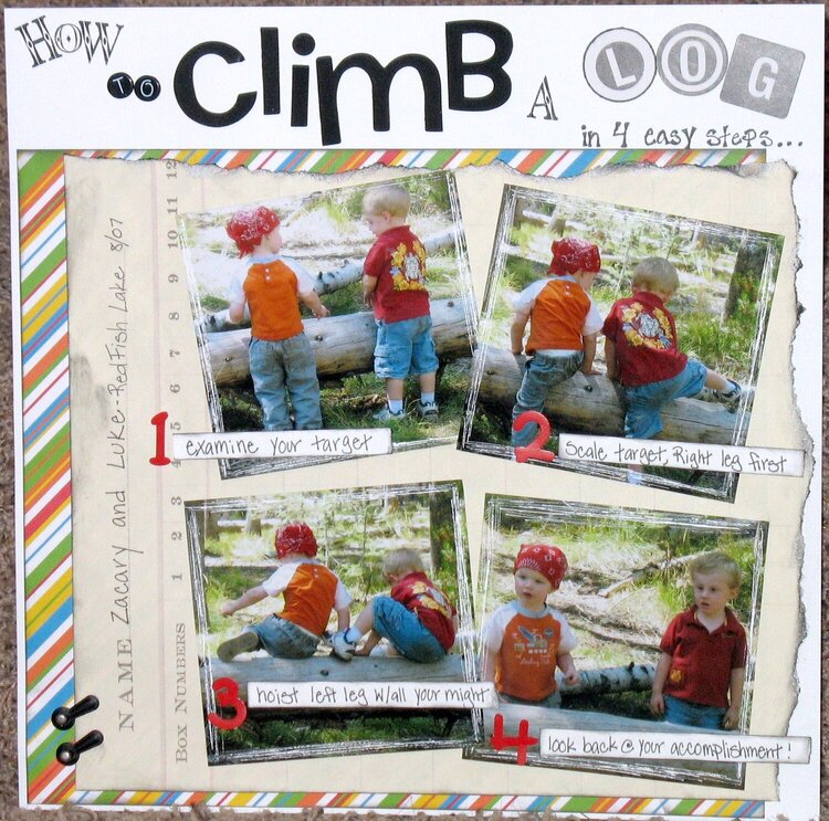 How to Climb a Log...