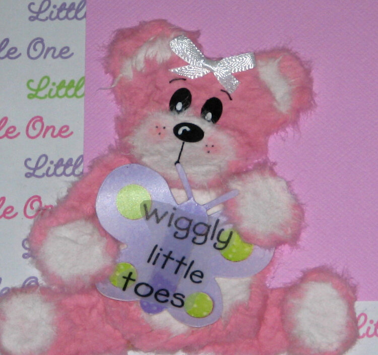 &quot;Sweet Baby Girl&quot; Tear Bear Scrapbook Page Layout