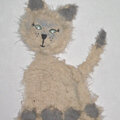 Sassy Cat Mulberry tear bear paper piecing