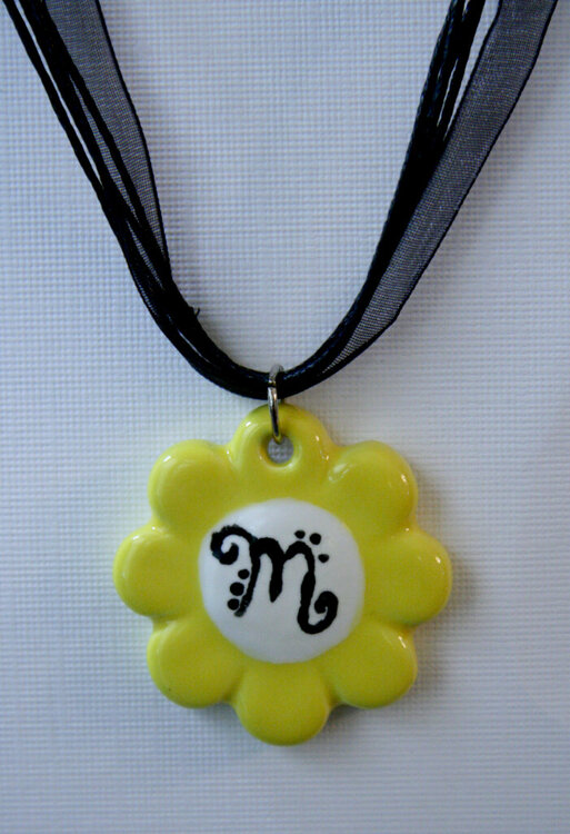 Painted Pottery Necklace