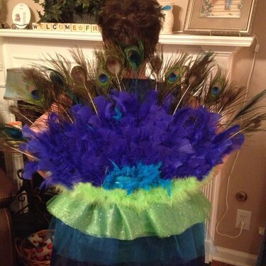 Peacock costume back side