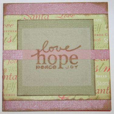 Love hope peace joy