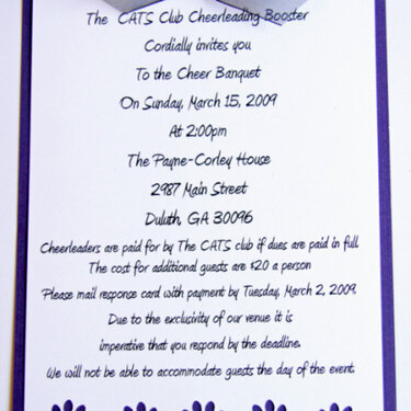 Cheer Banquet Invites 2009