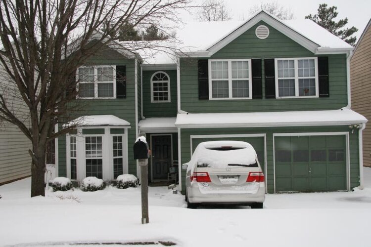 Our house before the snow fun!