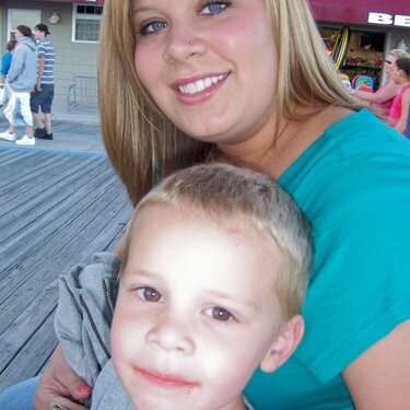 ME AND CJ ON THE BOARDWALK IN WILDWOOD, NJ