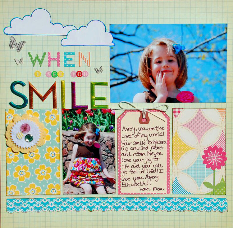 When I see you SMILE!! -My Scraps and More Scrap Stash Challenge!!