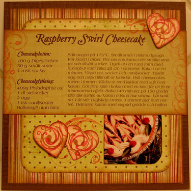 Raspberry Swirl Cheesecake Recipe Card