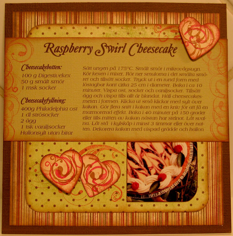Raspberry Swirl Cheesecake Recipe Card