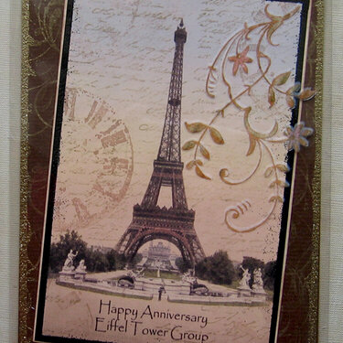 Happy Anniversary Eiffel Tower Group Card