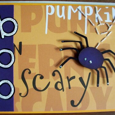 Boo Scary Spider card