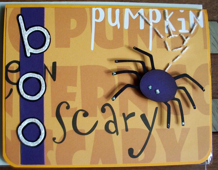 Boo Scary Spider card