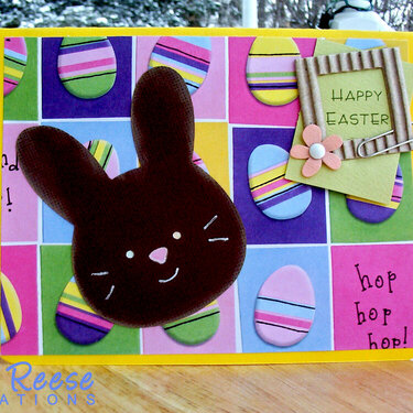 Bunnies are best when they are chocolate card
