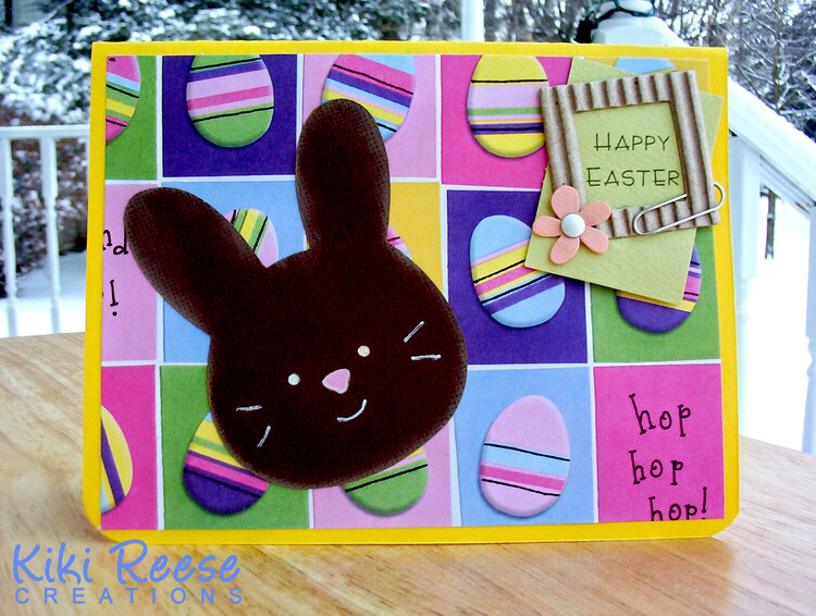 Bunnies are best when they are chocolate card
