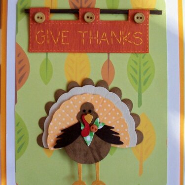 Give Thanks Turkey card