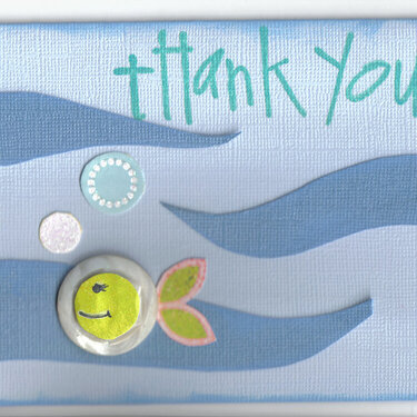 Little fishy thank you card