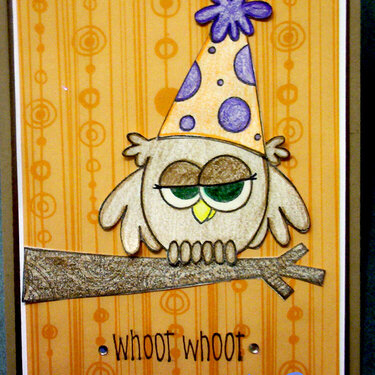 Whoot Whoot I give a Hoot b-day card
