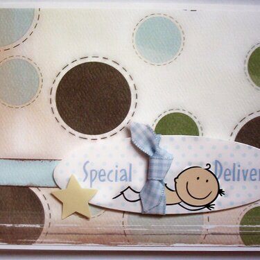 Special Delivery baby boy card