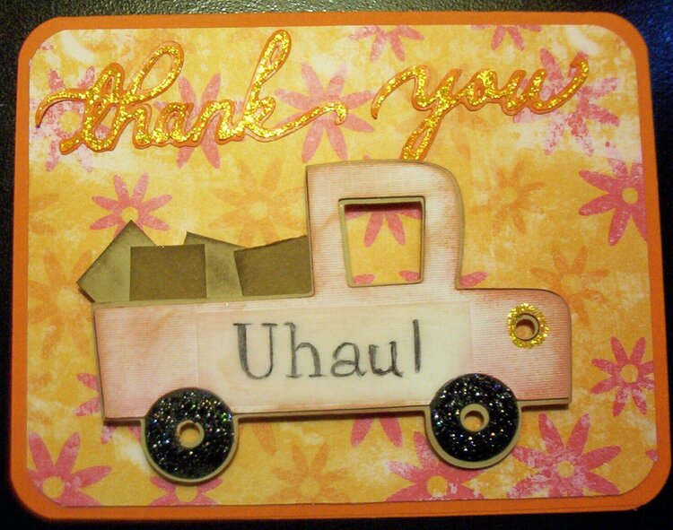 thank you Uhaul card