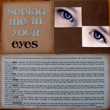 Seeing me in your eyes **