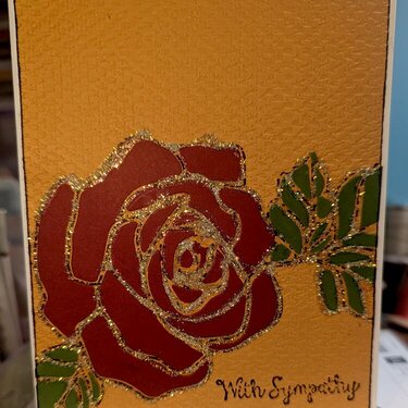 Sympathy card - Rose