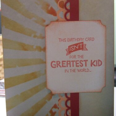Greatest Kid card