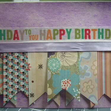 Purple birthday card