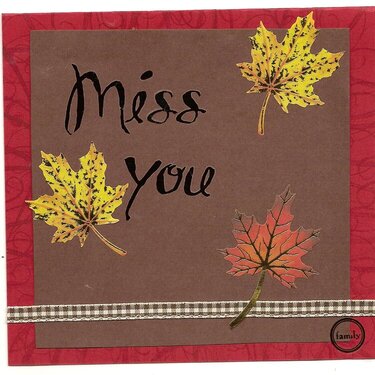 miss you card