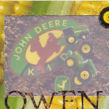 John Deere baby card