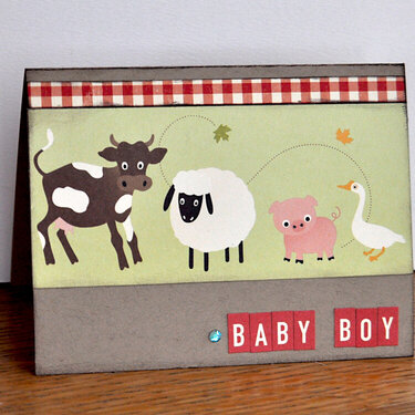 Baby Boy Card ~October Afternoon~