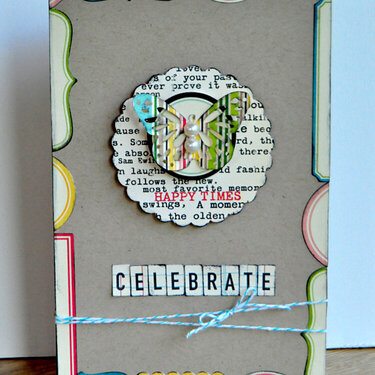 Celebrate card ~Midnight Rooster August Kit~