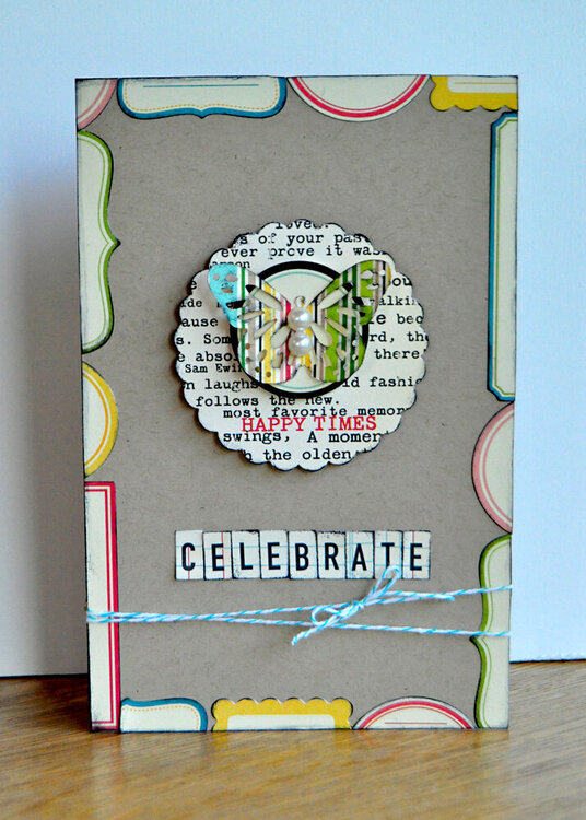 Celebrate card ~Midnight Rooster August Kit~