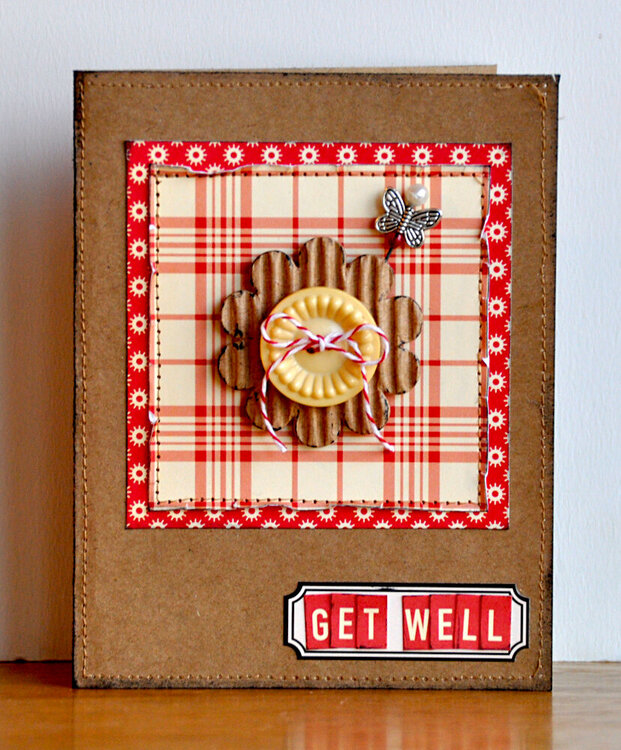 Get Well card ~Midnight Rooster January Kit~